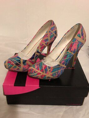 Michael Antonio Launey-PRT Geometric Platform Heels 7.5